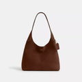 Brooklyn Shoulder Bag 34 - Suede/Brass/Warm Brown