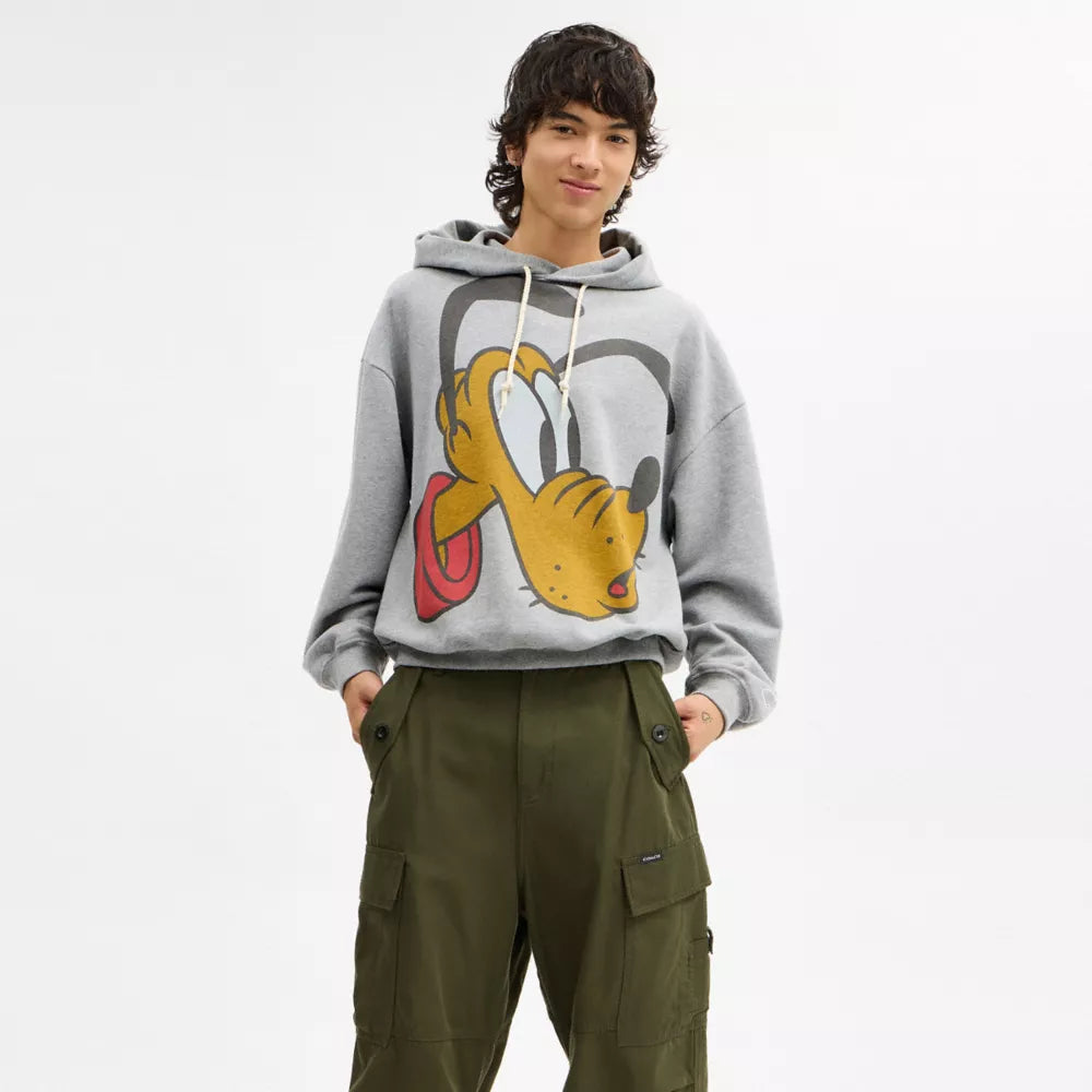 Disney X Coach Pluto Hoodie - Heather Grey