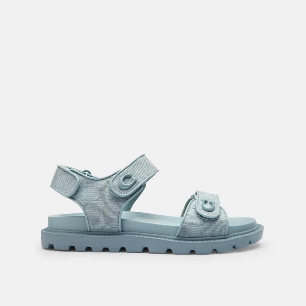 Brynn Sandal In Signature Canvas - Sea Mist