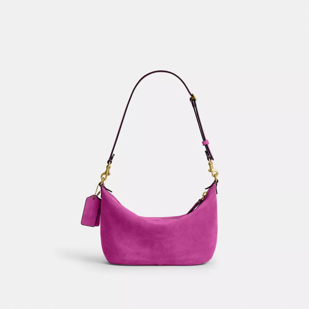 Demi Bag - Suede/Brass/Magenta