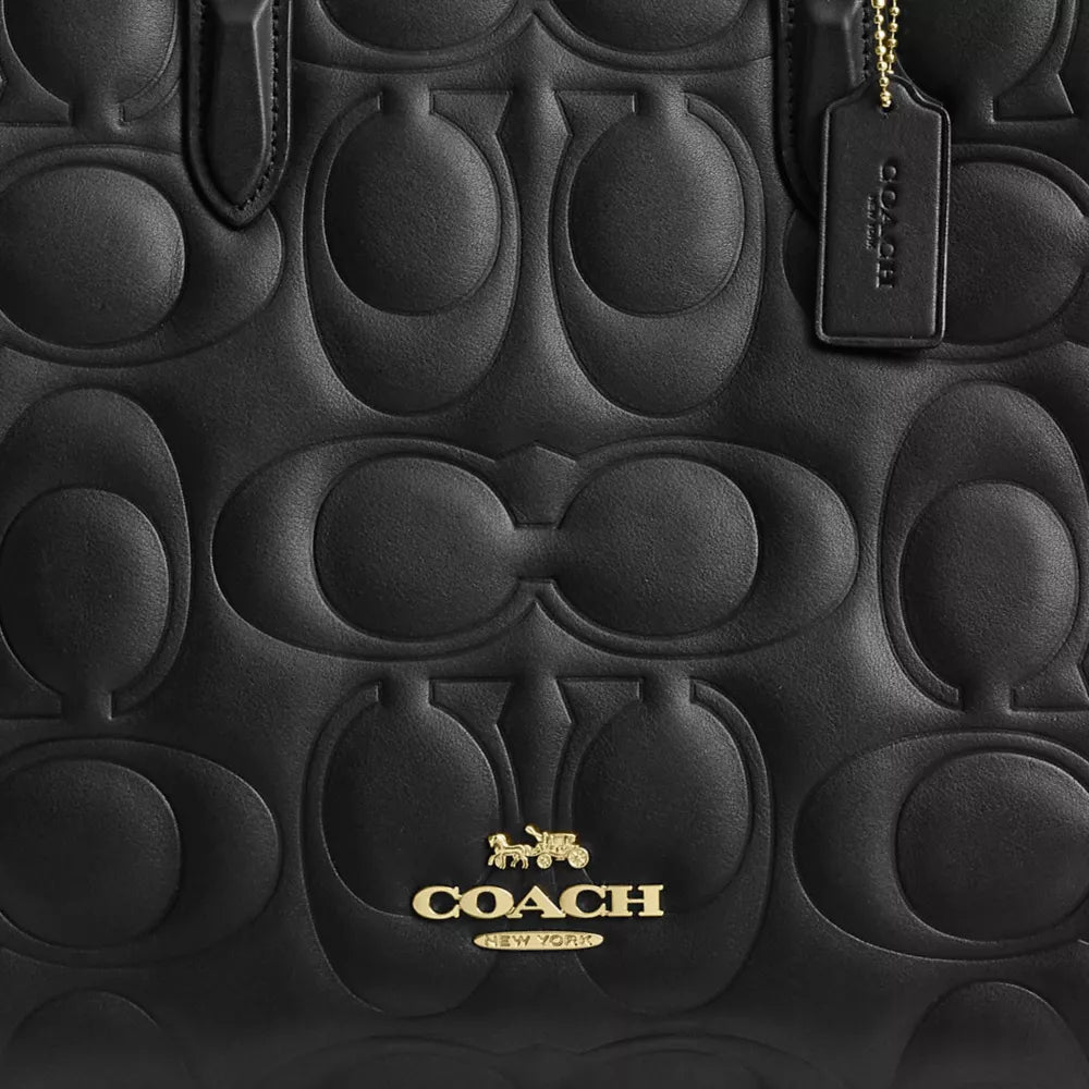 Maggie Tote Bag In Signature Leather - Gold/Black
