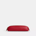 Pencil Case - Pebbled Leather/Gold/Poppy