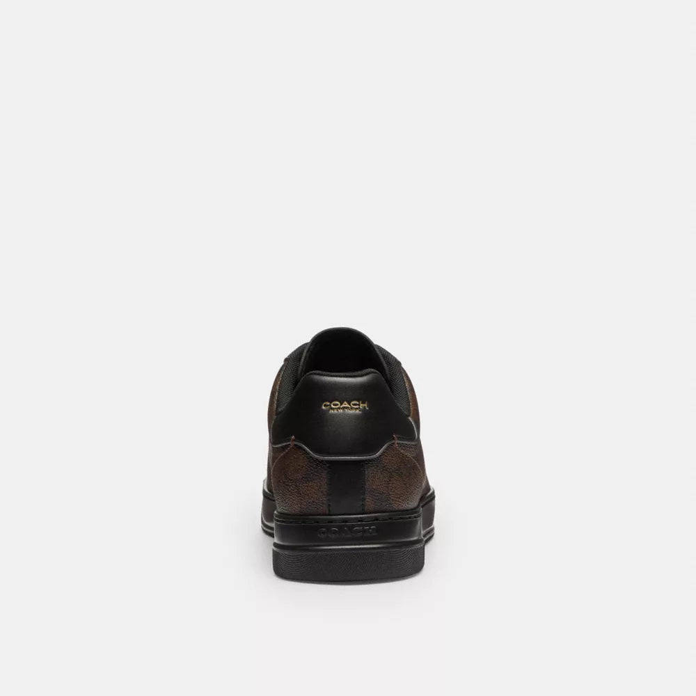 High Line Sneaker In Signature Canvas - Coated Canvas/Walnut & Black