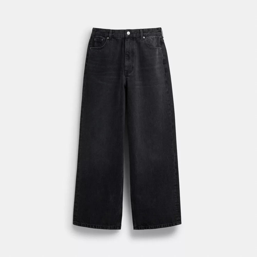 Baggy Denim Jeans - Black Wash