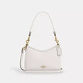 Laurel Small Shoulder Bag - Pebbled Leather/Gold/Chalk