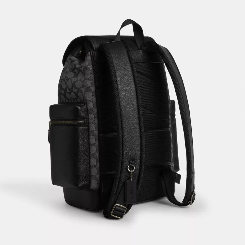 Sprint Backpack In Signature Jacquard - Signature Jacquard/Silver/Charcoal/Black