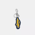 Taxi Bag Charm - Silver/Deep Blue Multi