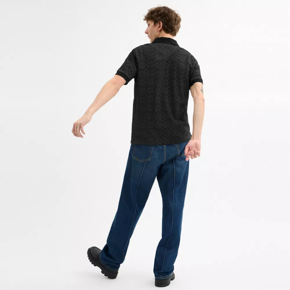 Signature Polo In Organic Cotton - Charcoal Signature