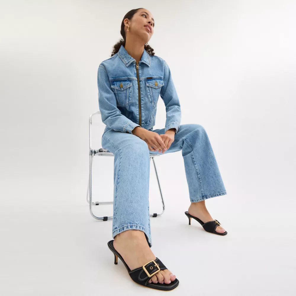 Margot Sandal In Signature Jacquard - Jacquard/Black