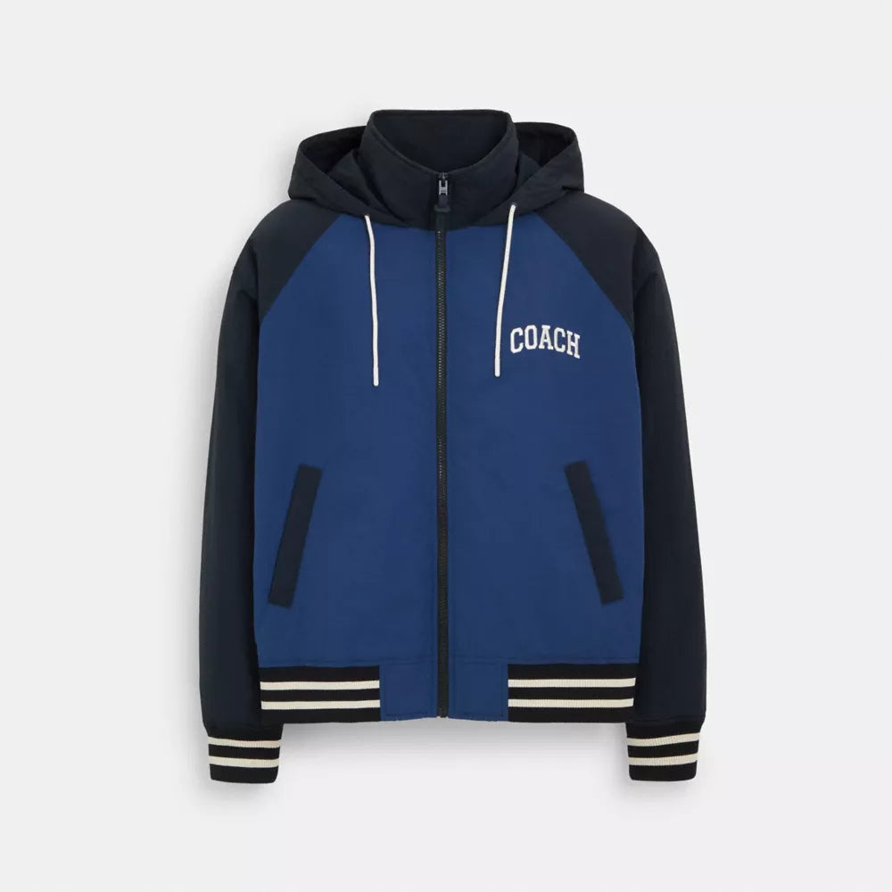 Stadium Jacket In Recycled Polyamide - Navy/Blue