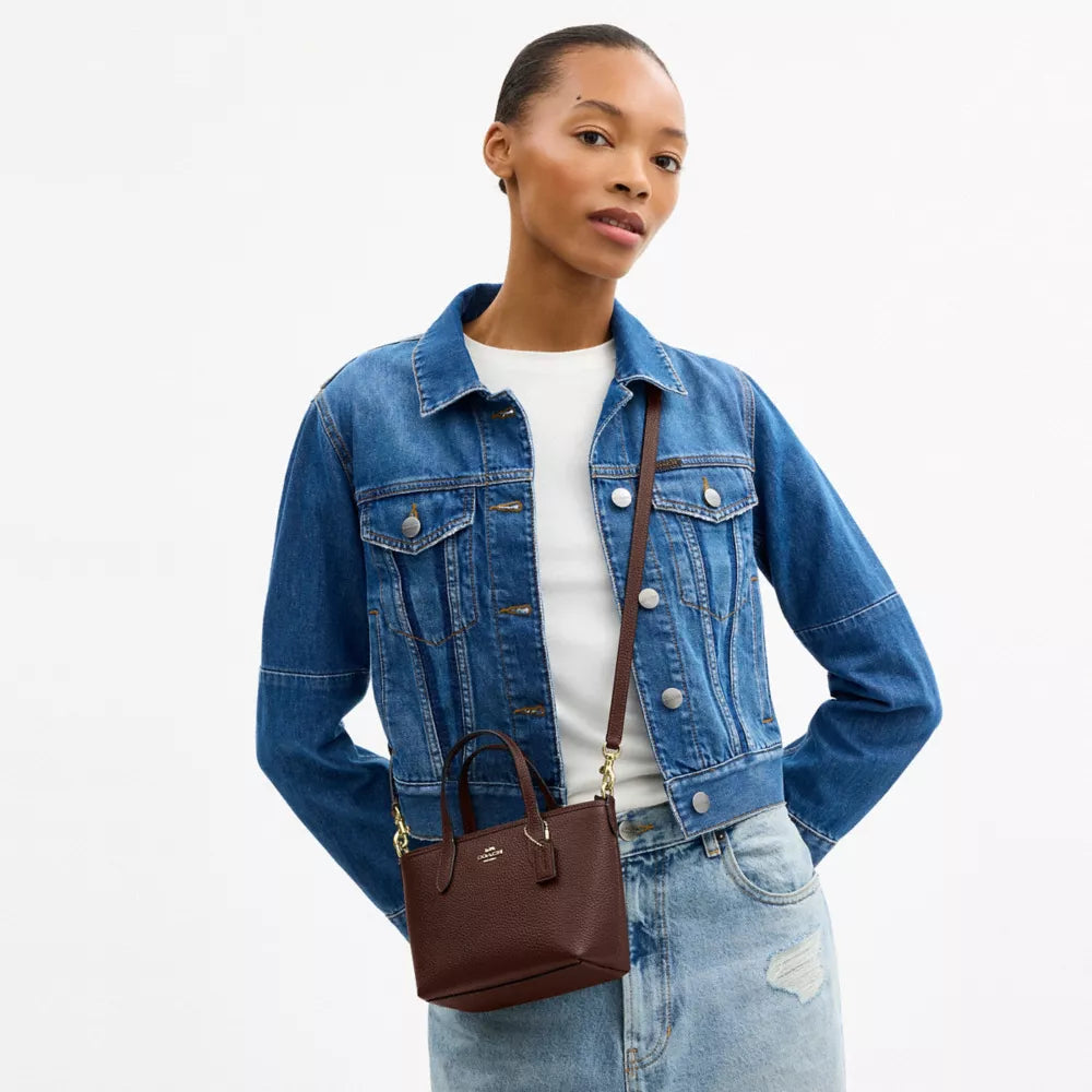 City Mini Tote Bag - Pebbled Leather/Gold/Maple
