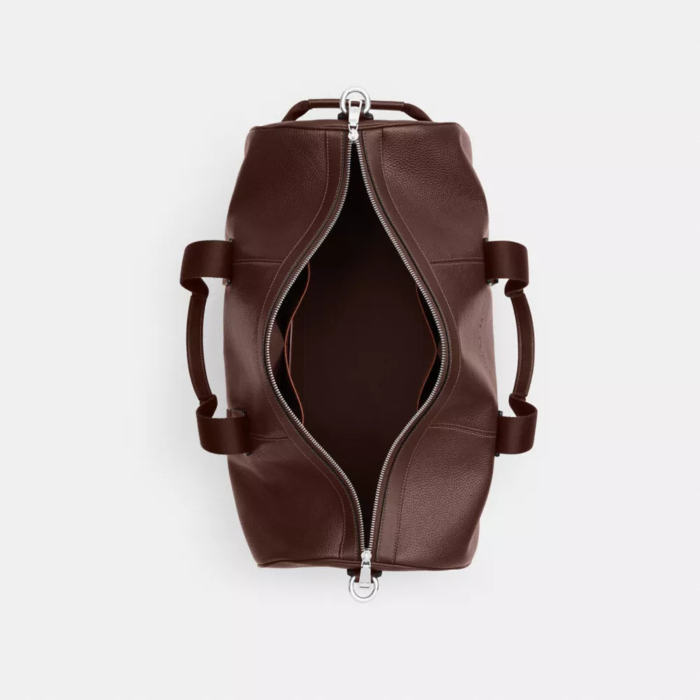 Explorer Duffle Bag 50 - Pebbled Leather/Silver/Maple