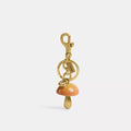 Mushroom Bag Charm - Resin/Brass/Mustard