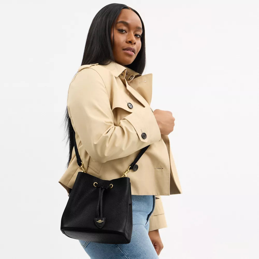 Rowan Bucket Bag - Gold/Black