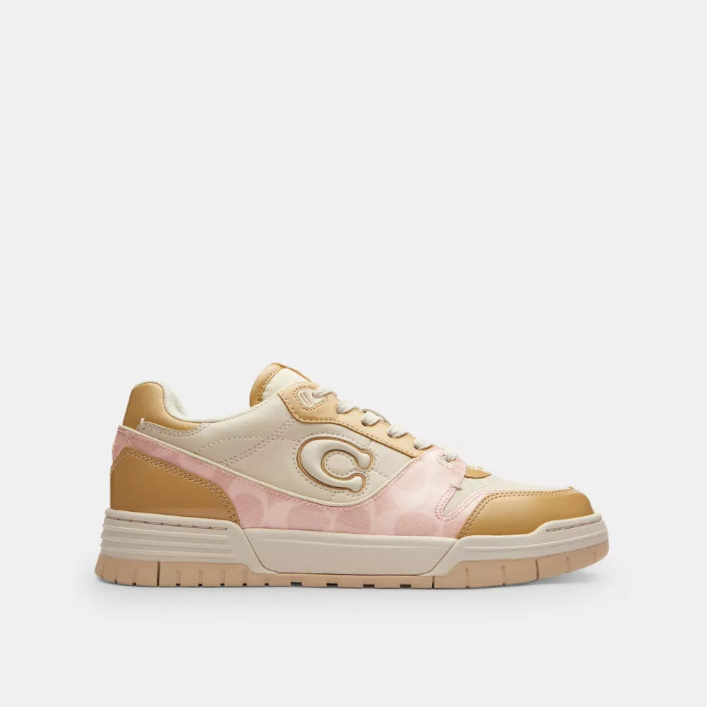 Soho Sneaker With Patent Signature - Candy Pink/Light Beige
