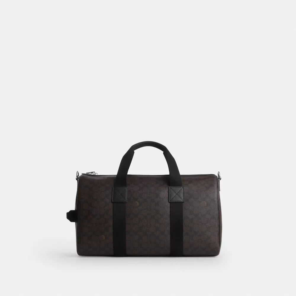 Explorer Duffle Bag 45 In Signature Canvas With Patches - Signature Canvas/Sv/Walnut/Black