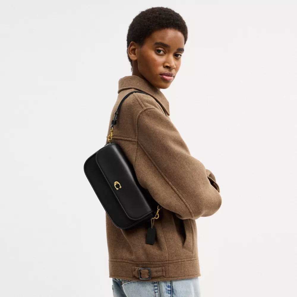 Brook Flap Chain Bag - Brass/Black