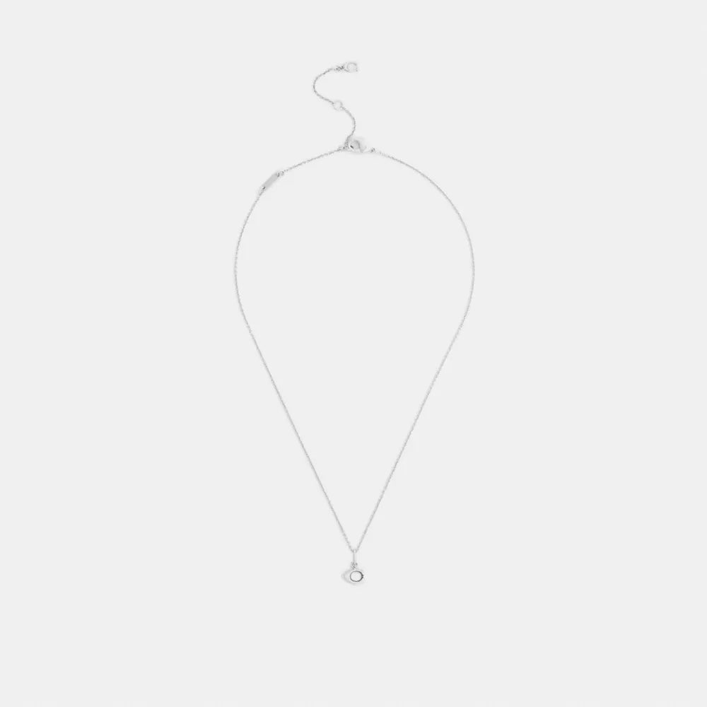 Signature Solitaire Pendant Necklace - Silver