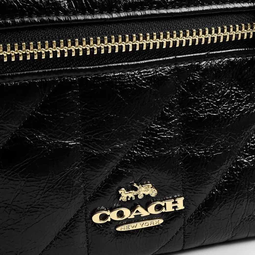 Rainer Crossbody Bag 18 With Quilting - Gold/Black