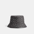 Signature Jacquard Bucket Hat - Charcoal