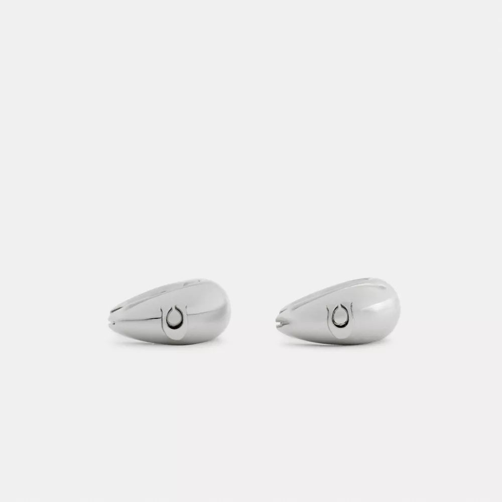 Signature Thick Hoop Earrings - Silver