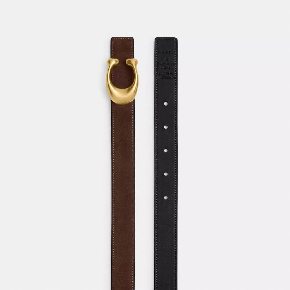 Sculpted C Buckle Reversible Belt, 25 Mm - B4/Dark Chocolate Black