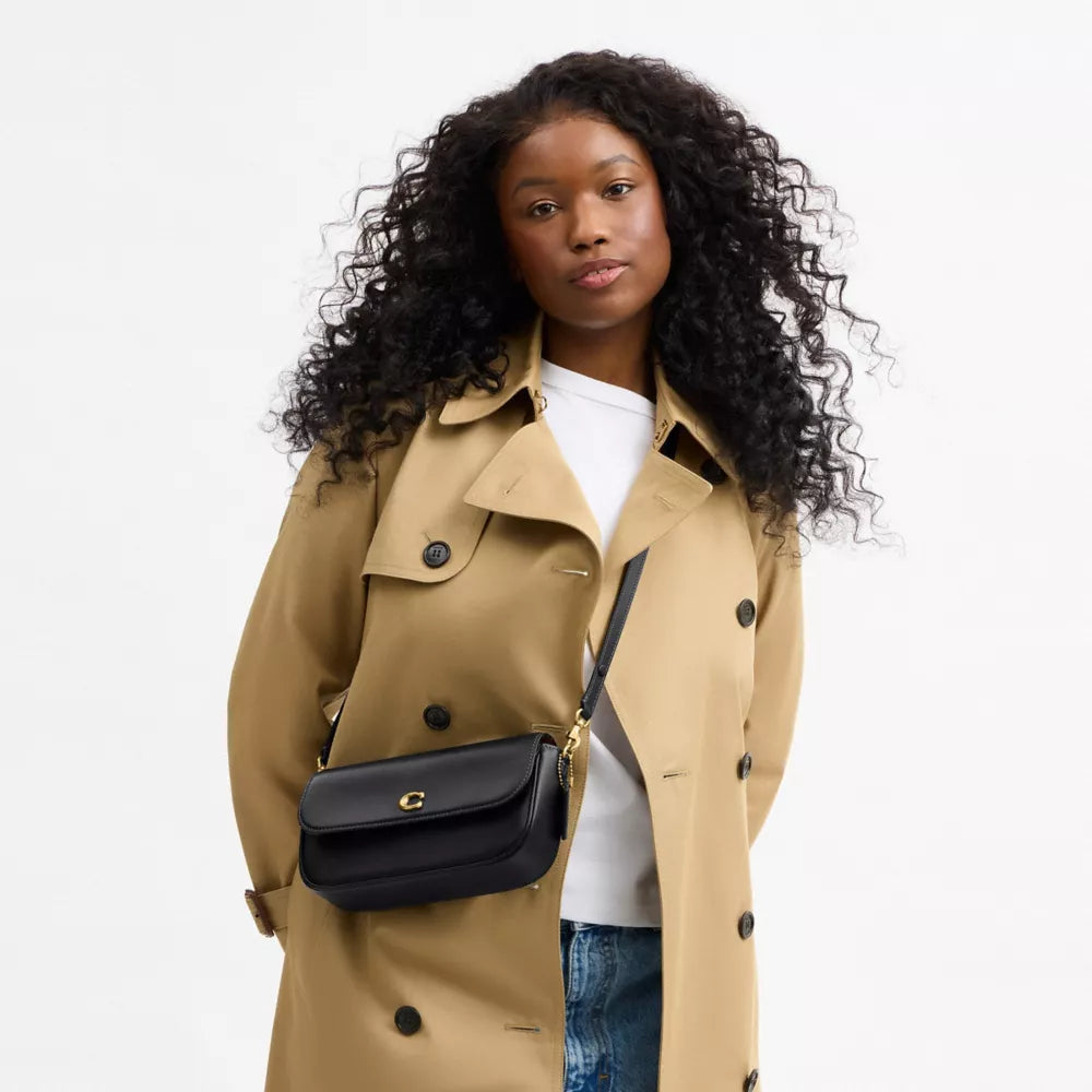 Brook Flap Chain Bag - Brass/Black