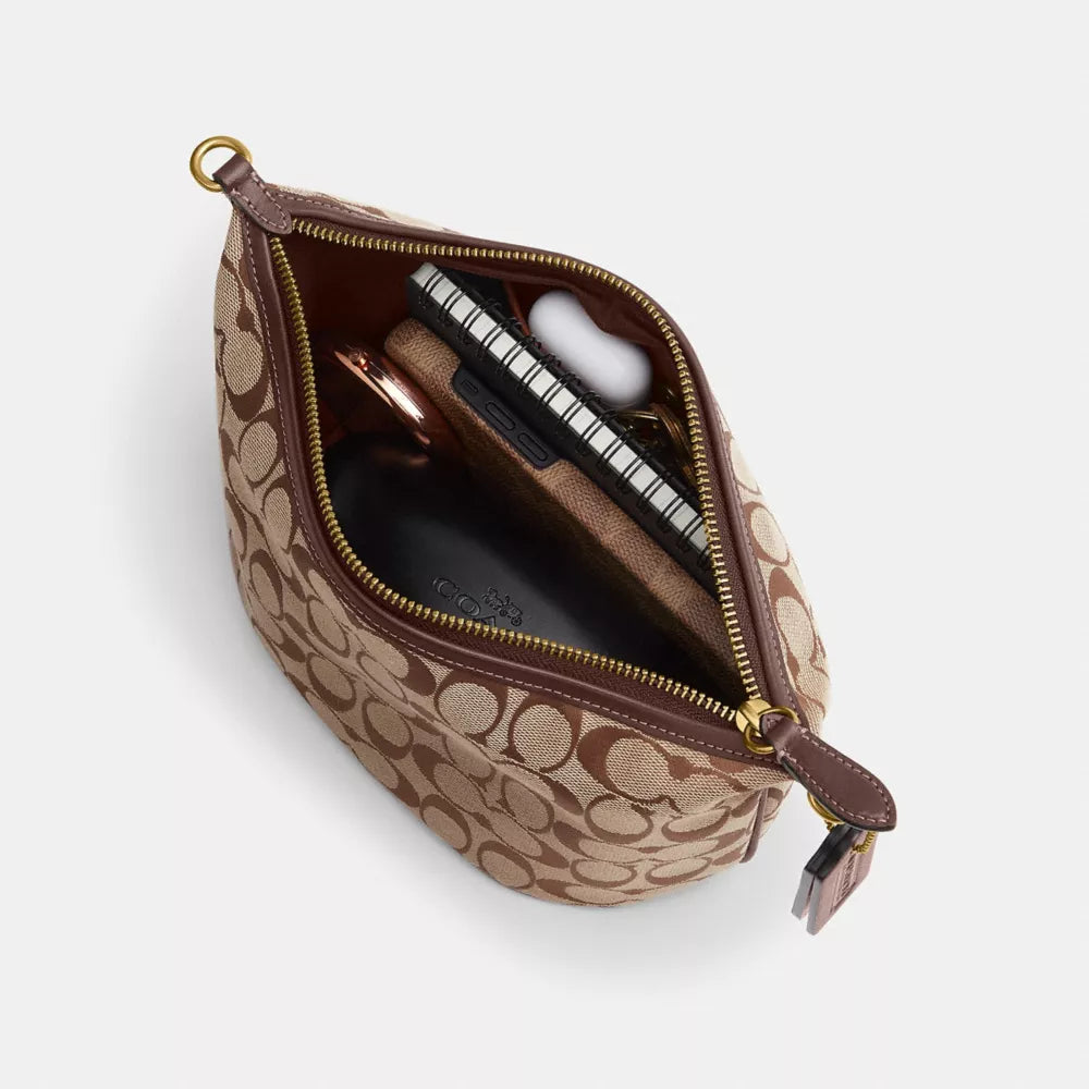 Demi Bag In Signature Jacquard - signature jacquard/B4/Khaki  Maple