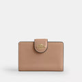 Medium Corner Zip Wallet - Gold/Taupe