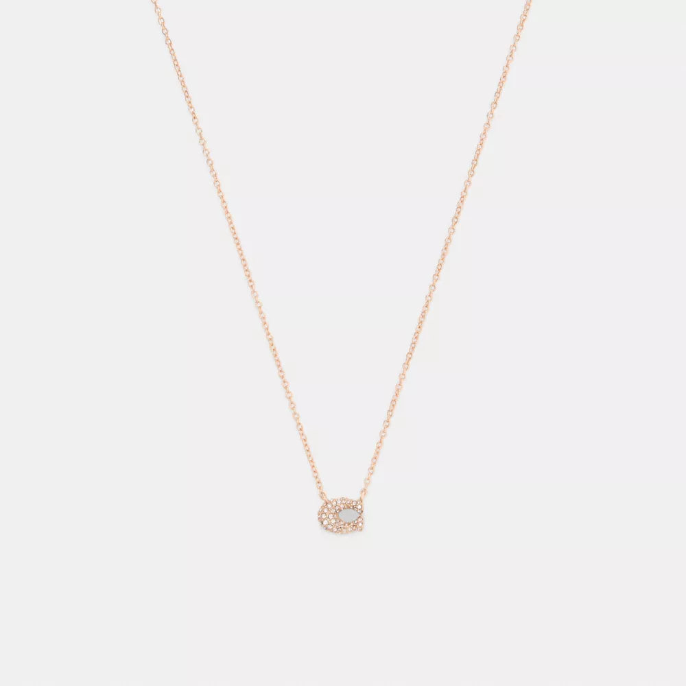 Pavﾨﾦ C Necklace - Rose Gold