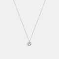 Halo Heart Pendant Necklace - Silver