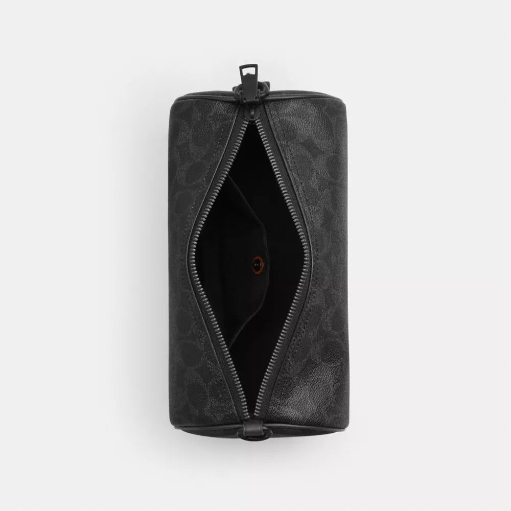 Andre Barrel Bag 24 In Signature Canvas - Signature Canvas/Matte Black/Black Signature