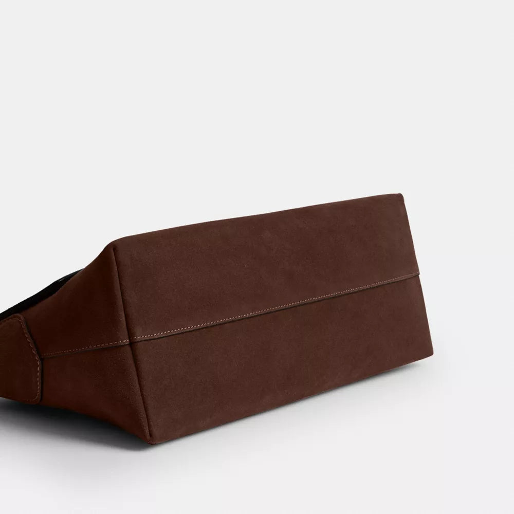 Chelsea Shoulder Bag 36 - Suede/Brass/Dark Chocolate