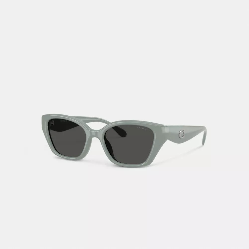 C Hardware Square Cat Eye Sunglasses - Industrial Grey