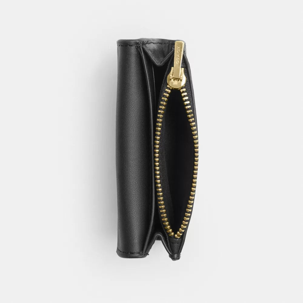 Flap Card Case In Signature Canvas - Signature Canvas/Gold/Walnut/Black