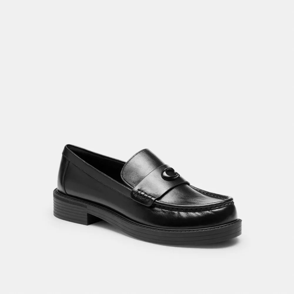 Astor Loafer - Coated Canvas/Black