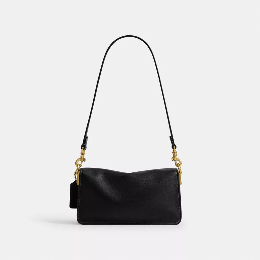 Soft Tabby Shoulder Bag 20 - Natural Grain Leather/Brass/Black
