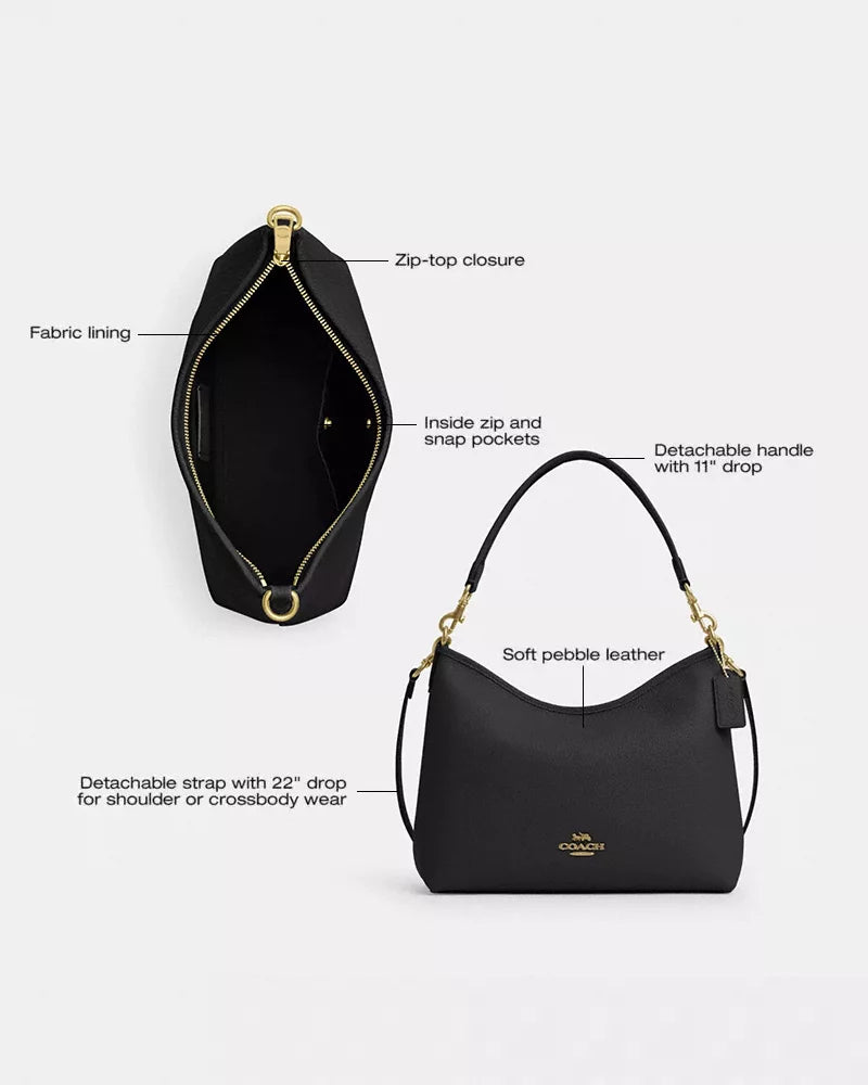 Laurel Shoulder Bag - Gold/Black