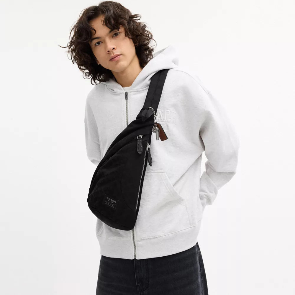 Lachlan Sling In Signature Nylon - Black