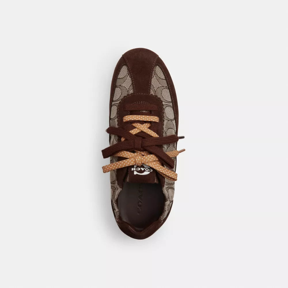 Soft Sneaker In Signature Jacquard - Maple/Oak