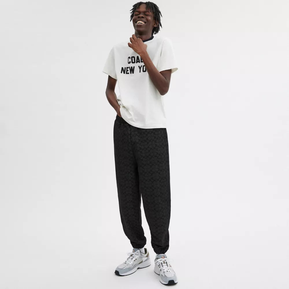 Essential Signature Joggers - Cotton/Charcoal Signature
