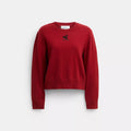 Mini Intarsia Crewneck Sweater - Red