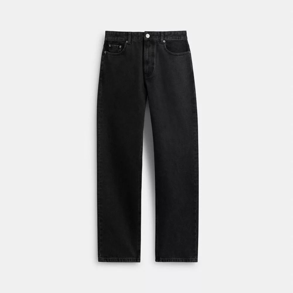 Black Taper Jeans In Organic Cotton - Black