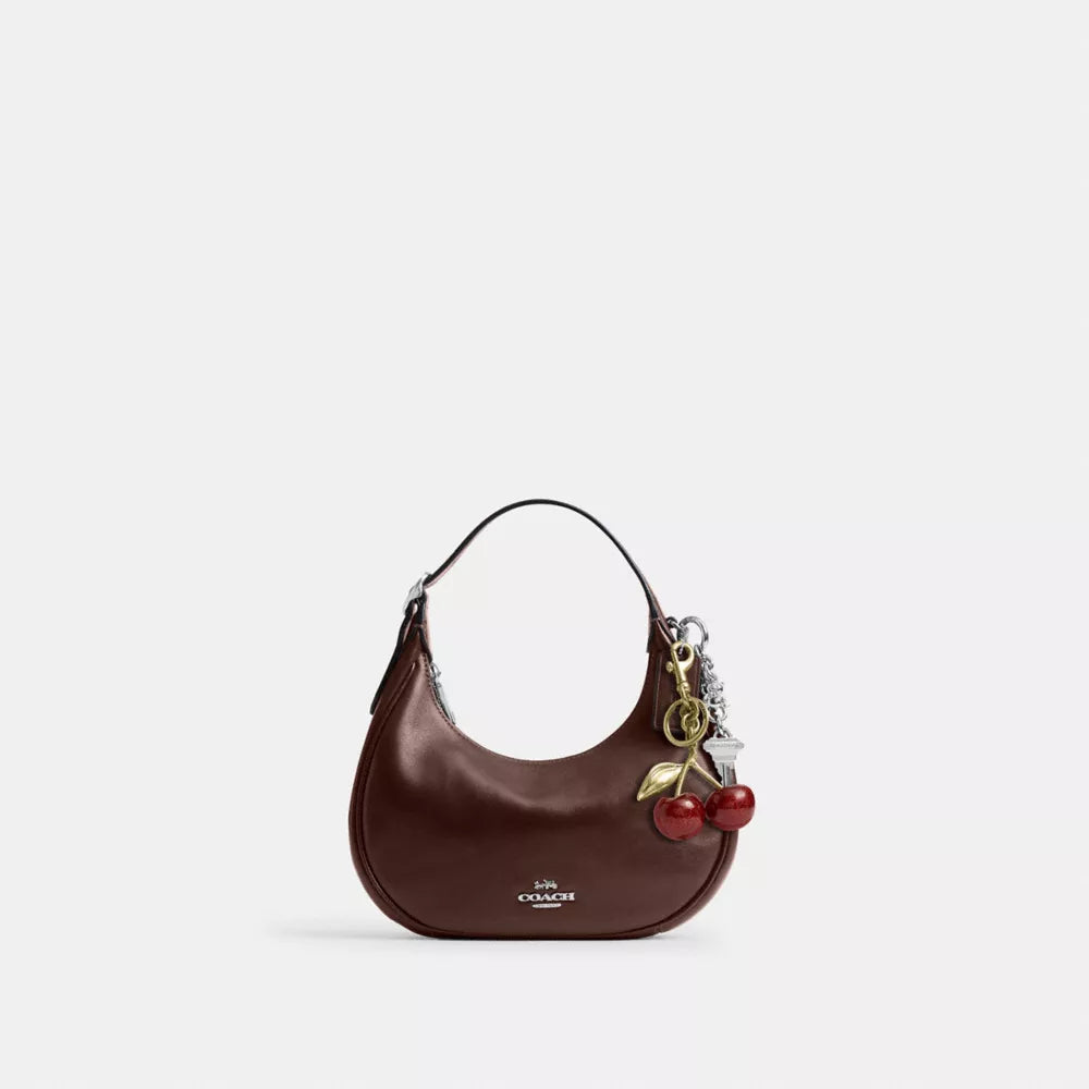 Emily Shoulder Bag - Crinkle Leather/Silver/Maple