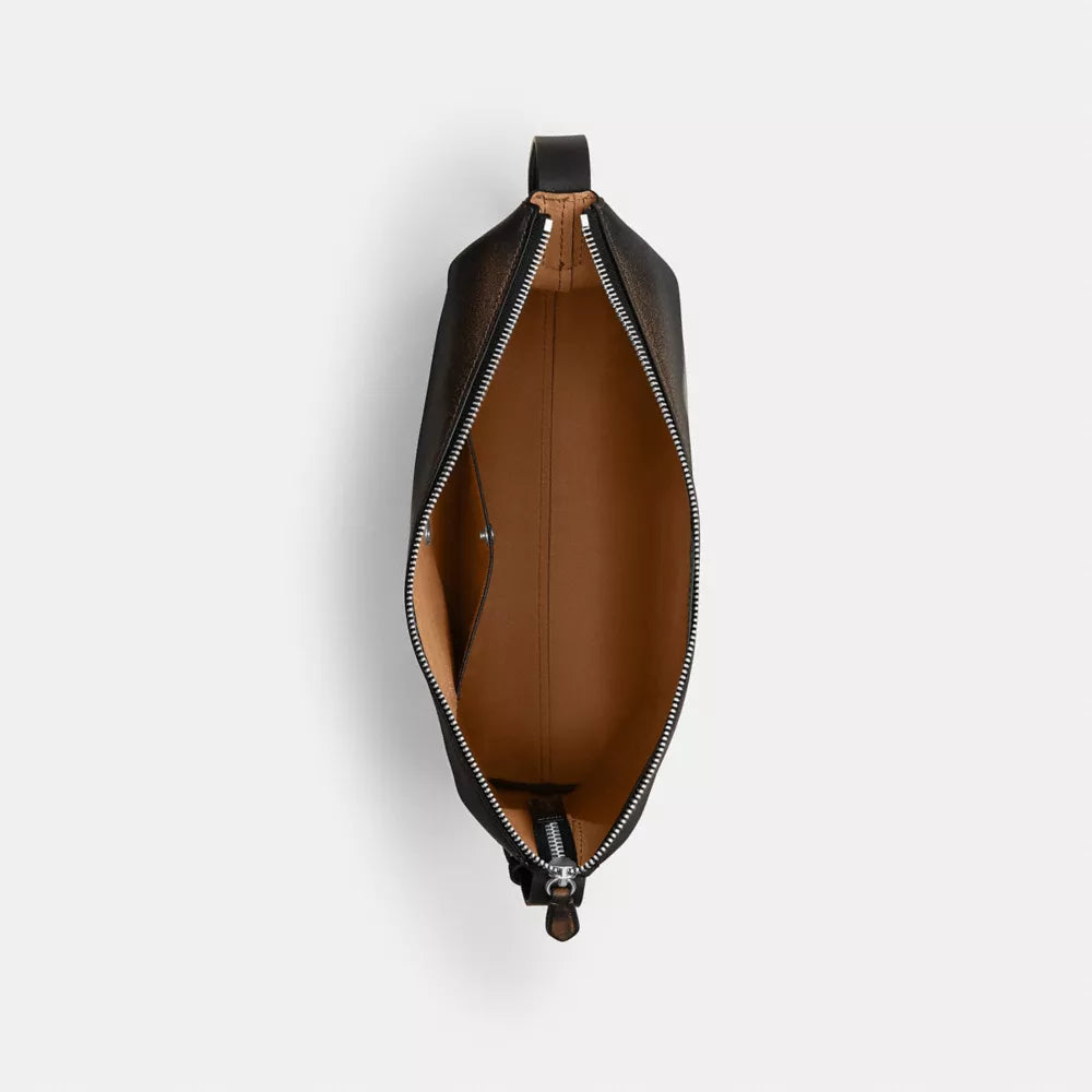 Mott Messenger Bag 38 In Loved Leather - Black/Light Tan