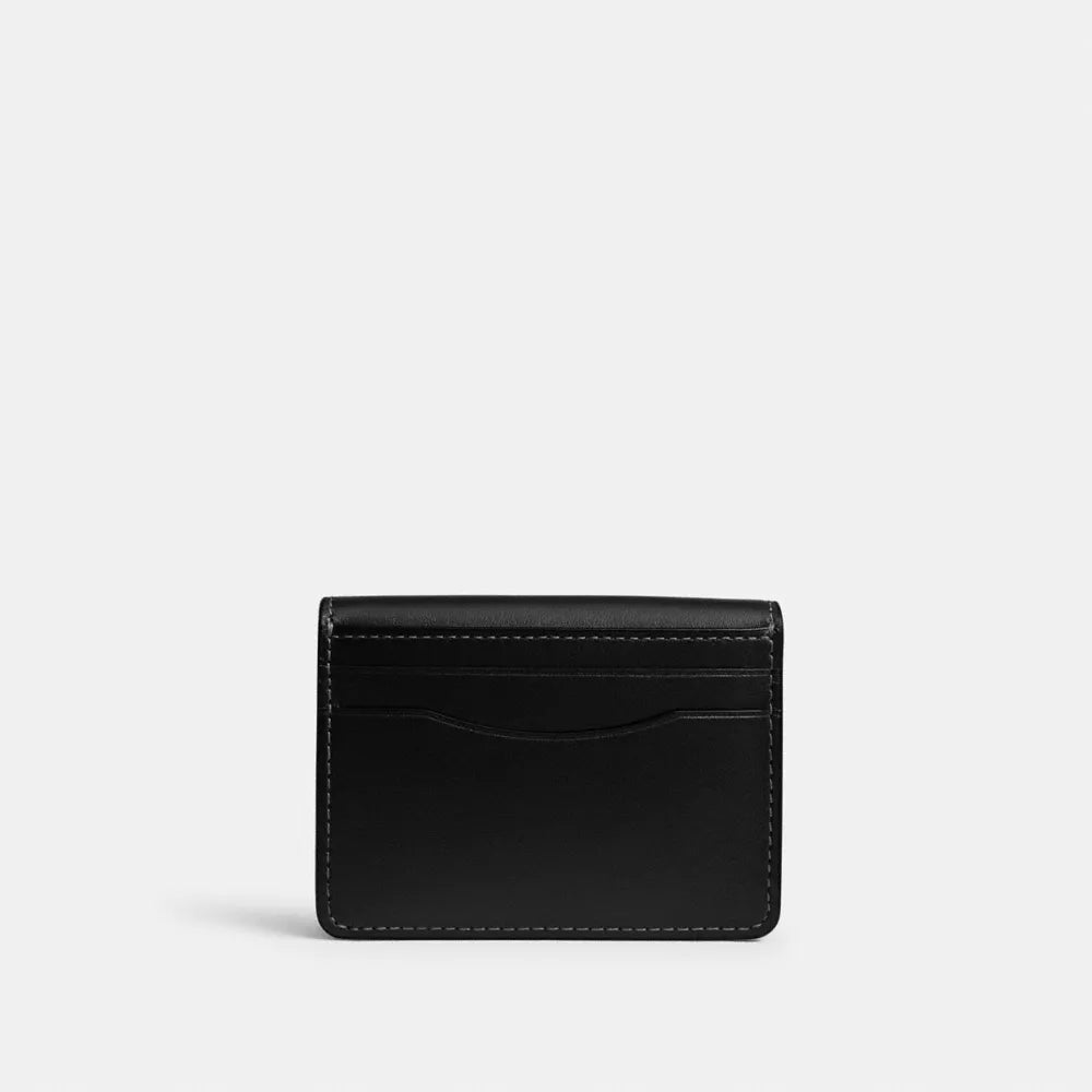 Tabby Card Case - Smooth Leather/Brass/Black
