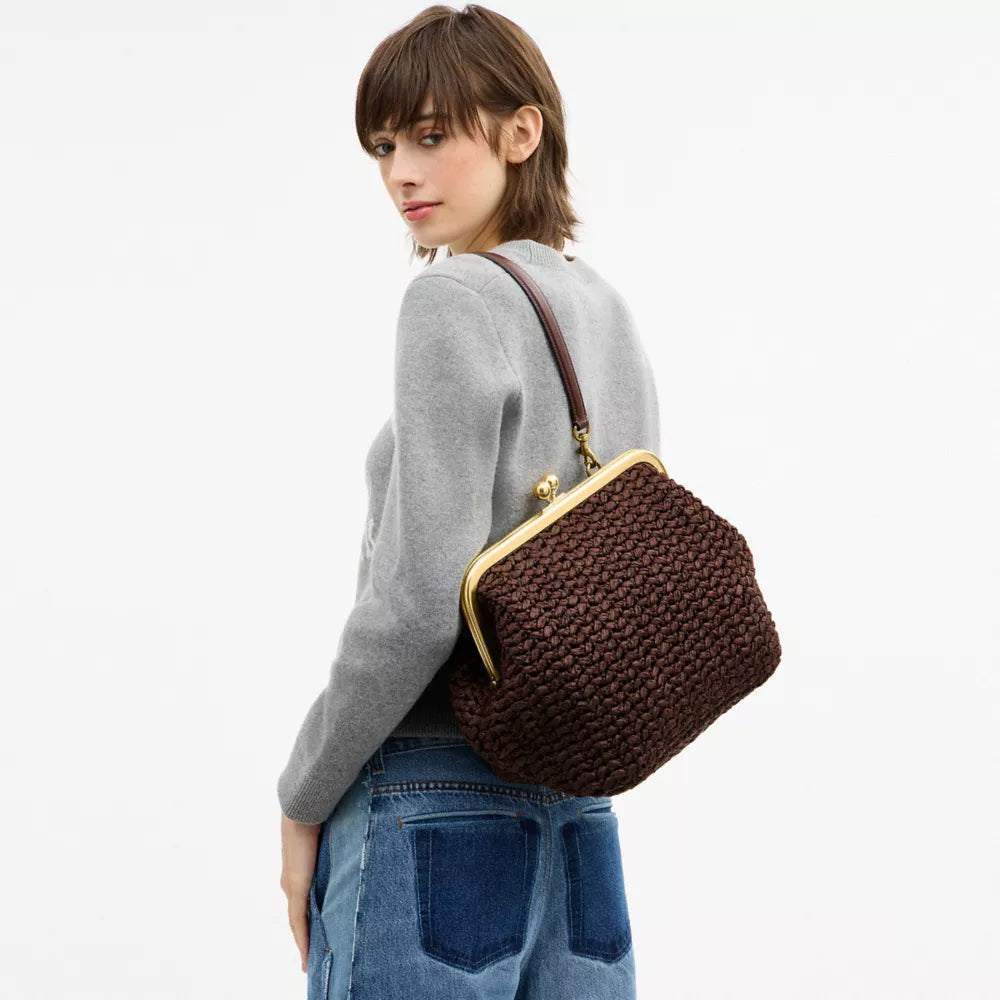 Kisslock Frame Bag 27 - Brass/Maple