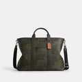 Grayson Tote Bag In Signature Camo Print - Signature Canvas/Silver/GREEN