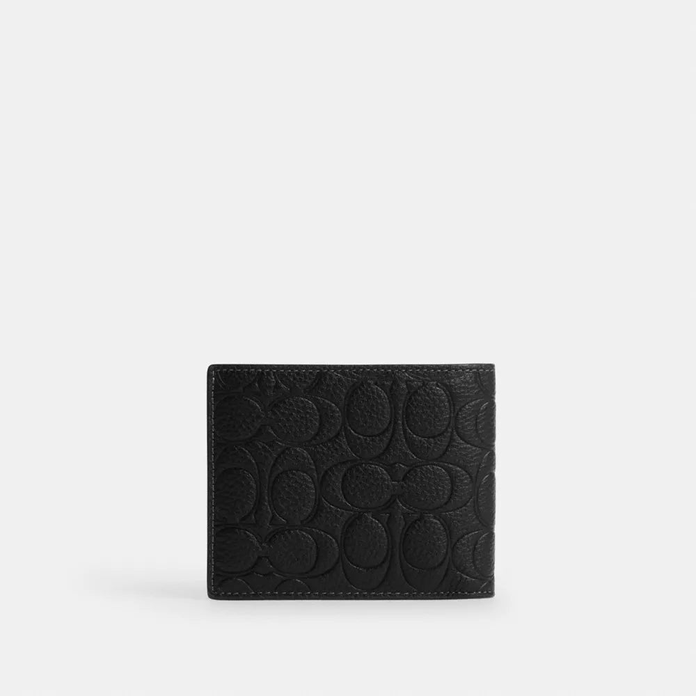3-In-1 Wallet In Signature Leather - Black