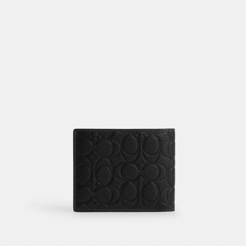 3-In-1 Wallet In Signature Leather - Black